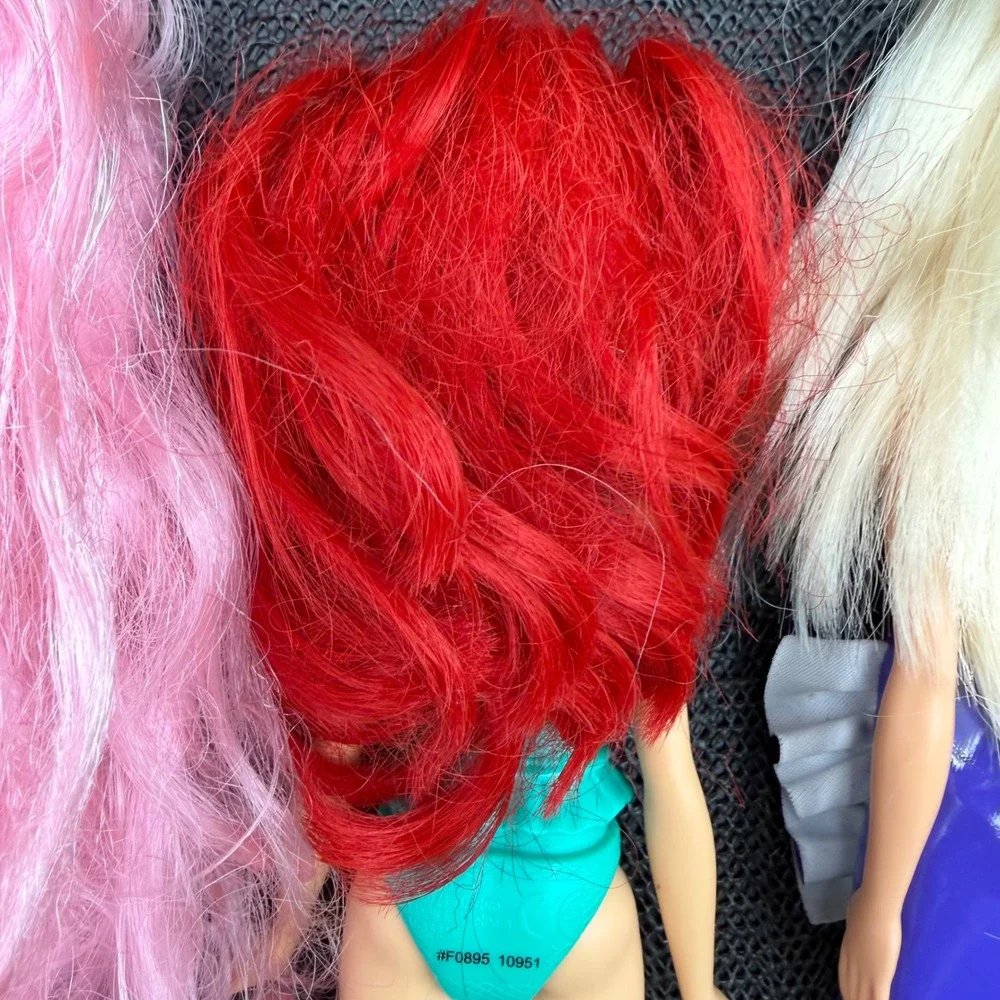 Barbie Ariel Sparkle Girlz Doll Lot Mattel Hasbro Zuru 3 Dolls Dog Accessory